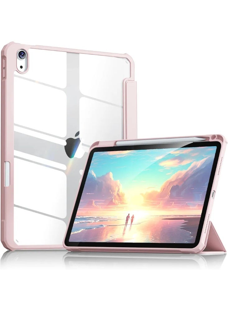 AMROAH Case for iPad (A16) 11th Generation 11 inch 2025, iPad 10th Generation 10.9 inch 2022 with Pencil Holder, Clear Transparent Back Shell with Shockproof Cover, Auto Sleep - Image 1